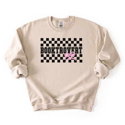 Booktrovert Bow - Crew Neck Sweatshirt