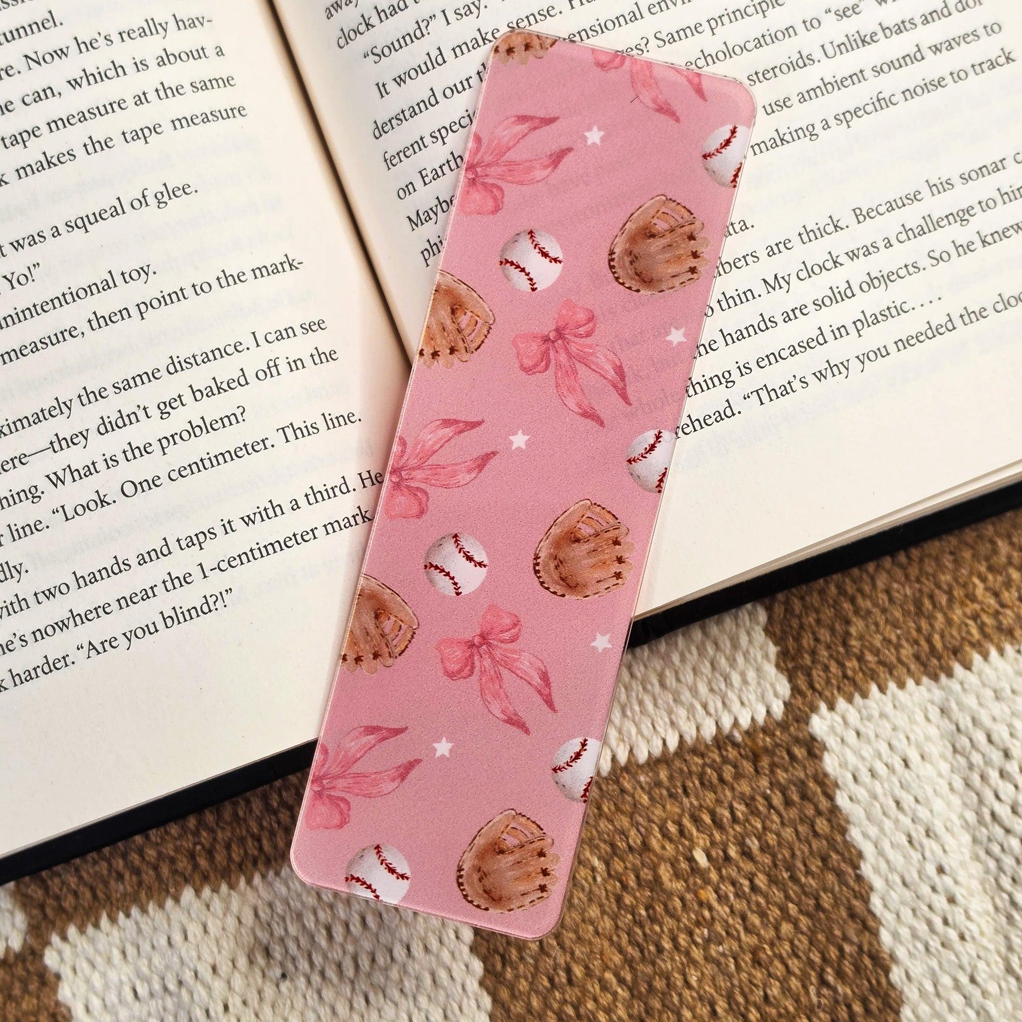 Bows & Baseball Bookmark