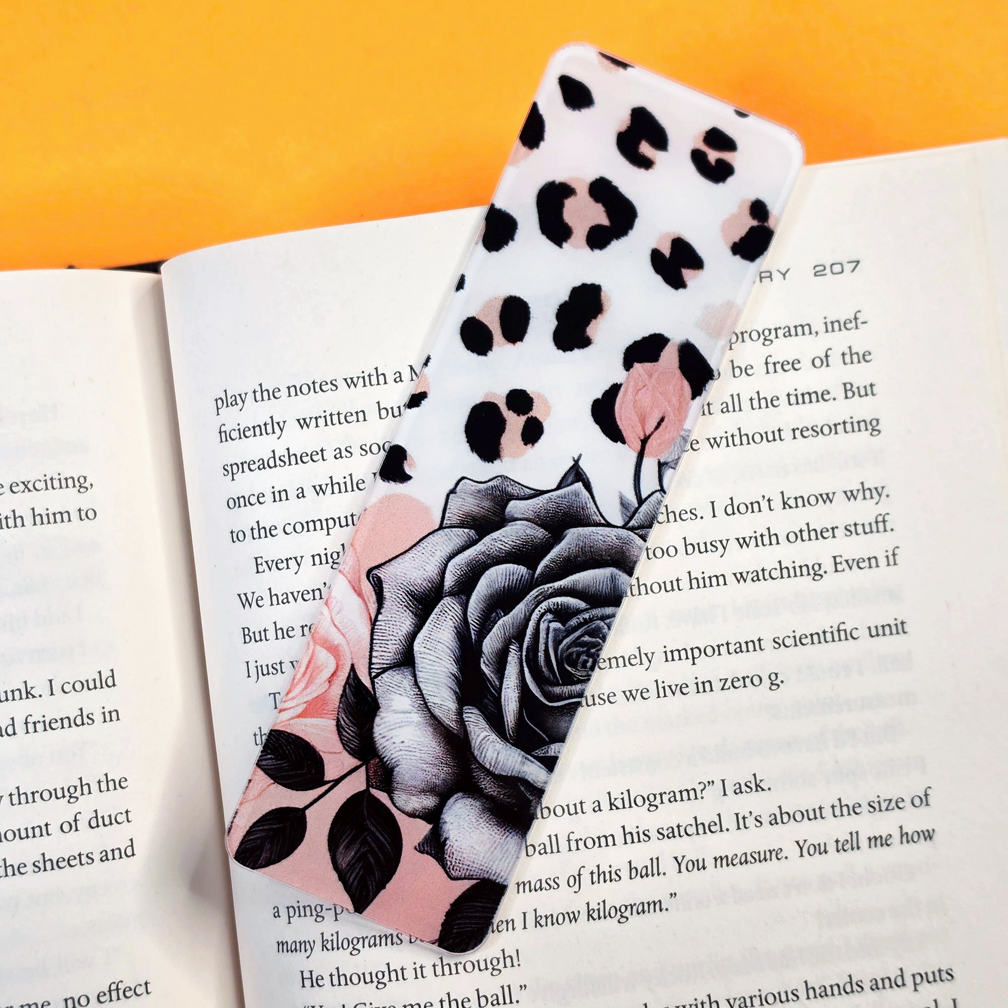 Rose Leopard Bookmark