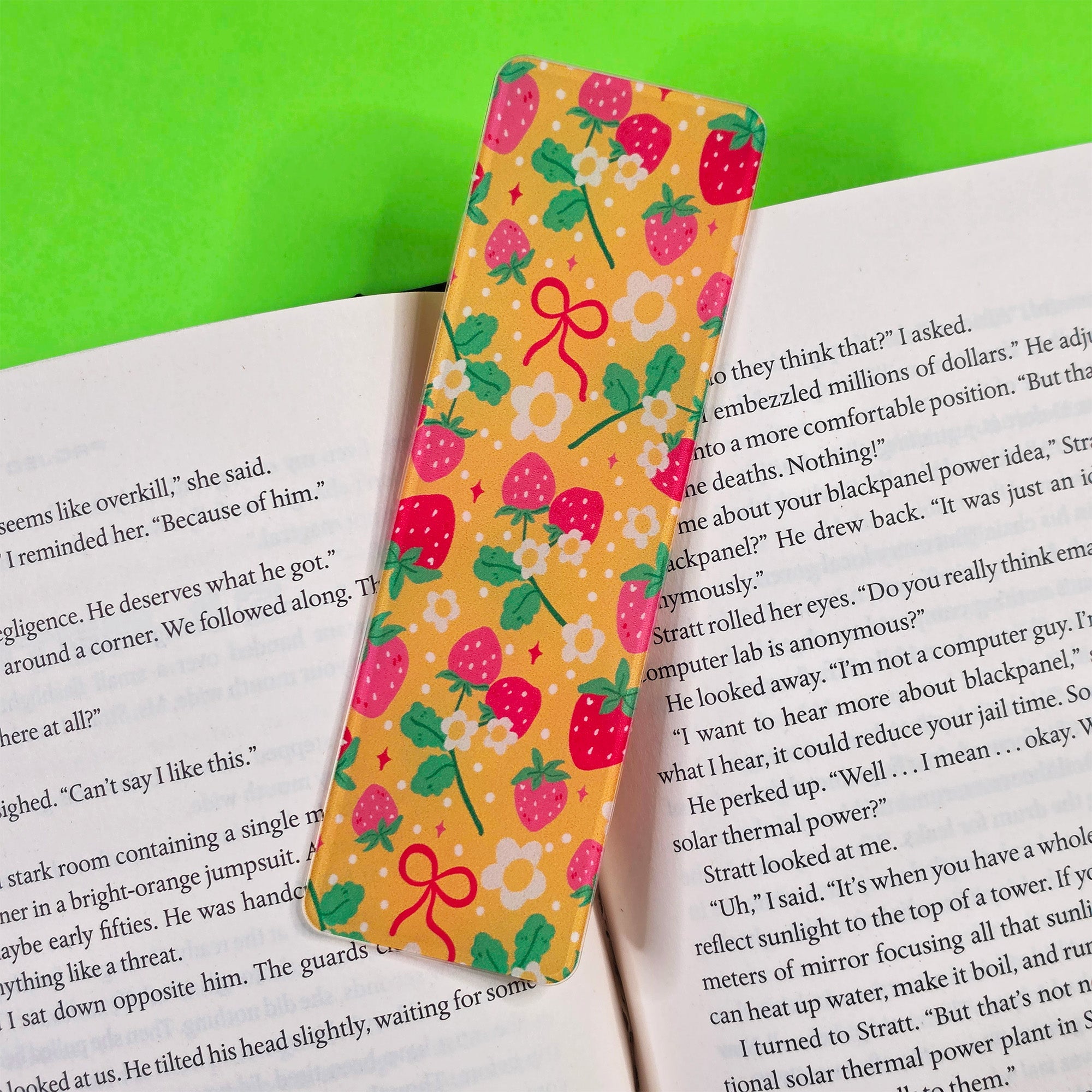 Summertime Strawberries Bookmark